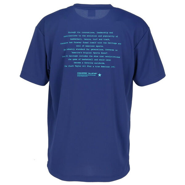 【ネコポス送料無料】コンバースCONVERSEメンズレディースバスケットボールゲームシャツ前中央エンブレム背文字CB251355プリントTシャツ半袖