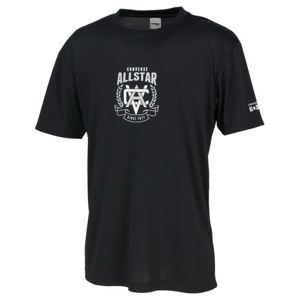 【ネコポス送料無料】コンバースCONVERSEメンズレディースバスケットボールゲームシャツ前中央エンブレム背文字CB251355プリントTシャツ半袖