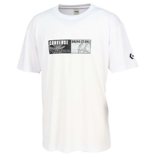 【ネコポス送料無料】コンバースCONVERSEメンズレディースバスケットボールゲームシャツ全胸中央BOXライングラフィCB251360プリントTシャツ半袖
