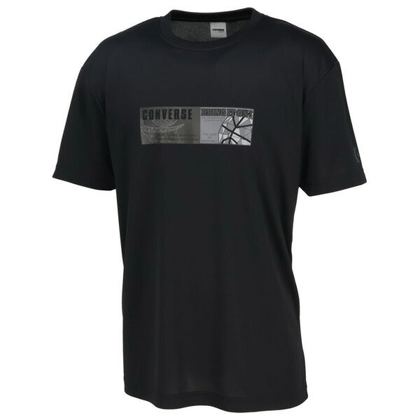 【ネコポス送料無料】コンバースCONVERSEメンズレディースバスケットボールゲームシャツ全胸中央BOXライングラフィCB251360プリントTシャツ半袖