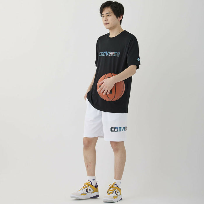 【ネコポス送料無料】コンバースCONVERSEバスケシャツメンズレディース5SプリントTシャツ半袖CB251361