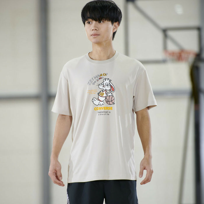 【ネコポス送料無料】コンバースCONVERSEバスケットボールメンズ6SプリントTシャツ半袖CB2613591100