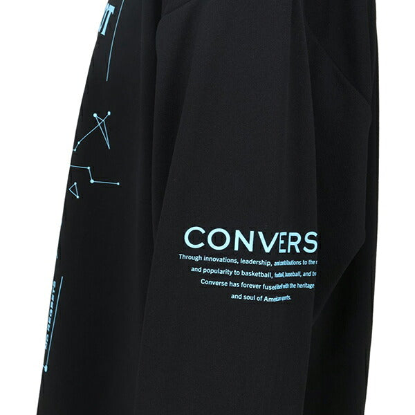 コンバースCONVERSEジュニアプリントTシャツミニバスバスケットボールウェア吸汗速乾ロンT長袖CB442355L-1