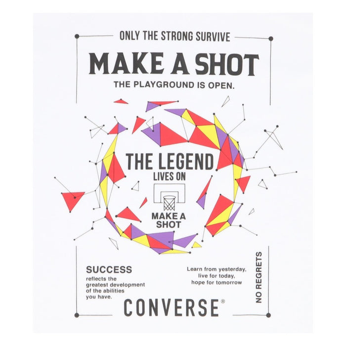 CONVERSEジュニアプリントTシャツミニバスバスケットボールウェアスポーツウエア吸汗速乾子ども用ロンT長袖トップスバスケシャツバスケT