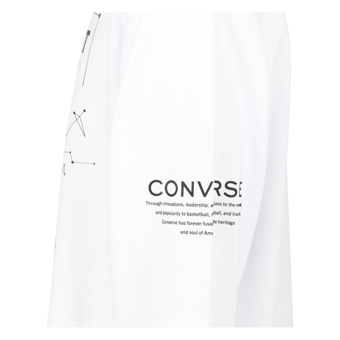 CONVERSEジュニアプリントTシャツミニバスバスケットボールウェアスポーツウエア吸汗速乾子ども用ロンT長袖トップスバスケシャツバスケT