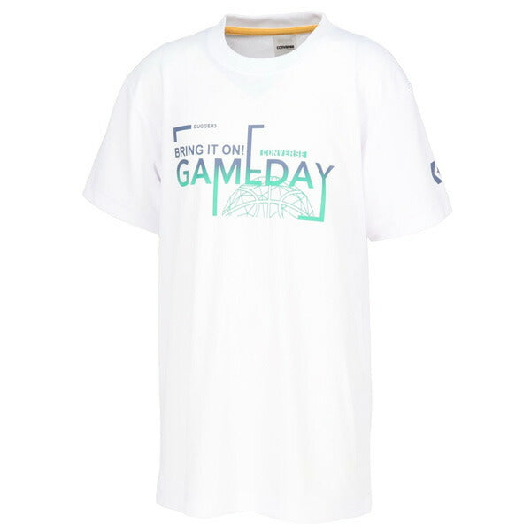 【ネコポス送料無料】コンバースCONVERSEジュニアバスケットボールゲームシャツ全胸gamedayCB451351プリントTシャツ半袖