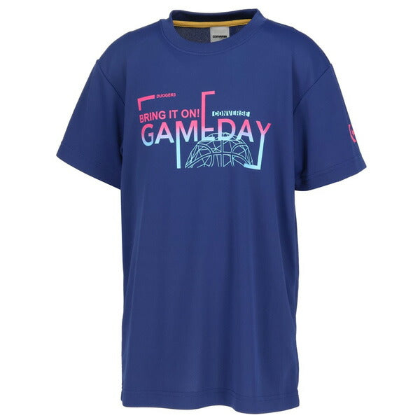 【ネコポス送料無料】コンバースCONVERSEジュニアバスケットボールゲームシャツ全胸gamedayCB451351プリントTシャツ半袖