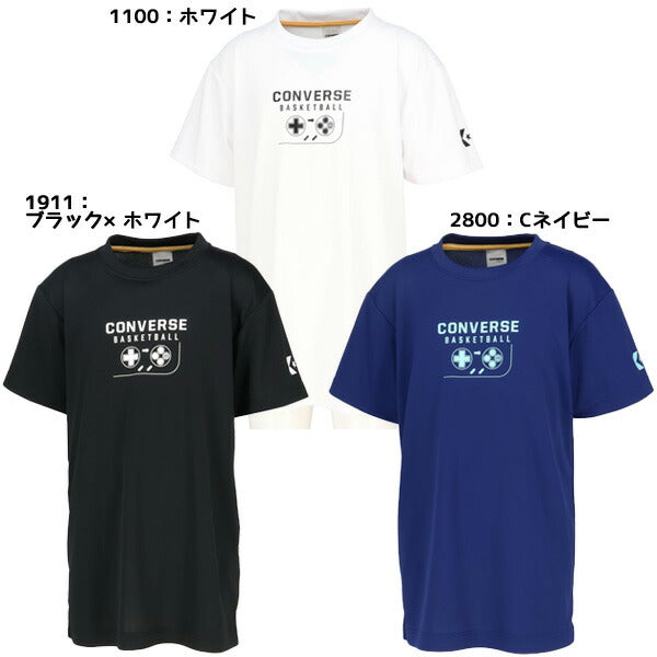 【ネコポス送料無料】コンバースCONVERSEジュニアバスケットボールゲームシャツGAMEグラフィックCB451352プリントTシャツ半袖