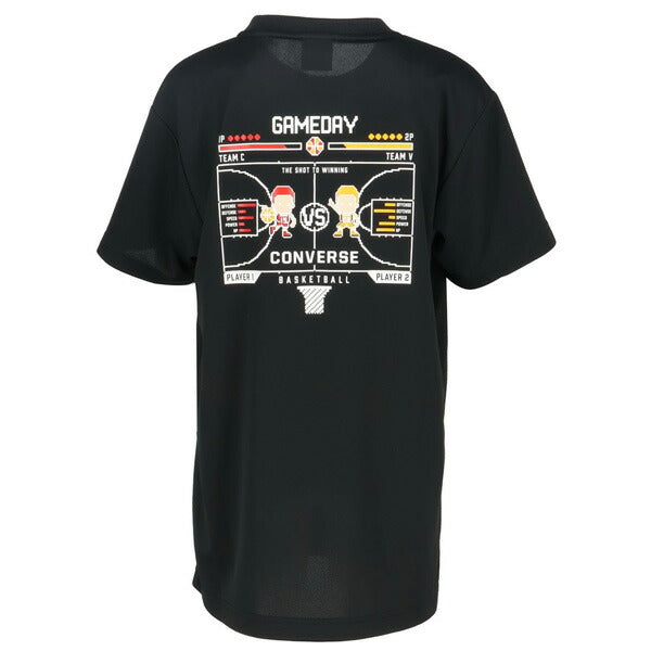 【ネコポス送料無料】コンバースCONVERSEジュニアバスケットボールゲームシャツGAMEグラフィックCB451352プリントTシャツ半袖