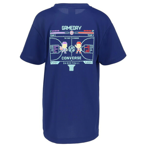 【ネコポス送料無料】コンバースCONVERSEジュニアバスケットボールゲームシャツGAMEグラフィックCB451352プリントTシャツ半袖