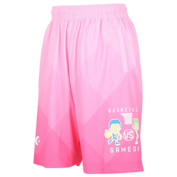 コンバースCONVERSEジュニアバスケットボールゲームパンツ総柄GAMEグラフィックCB451852プラクティスパンツポケット付き