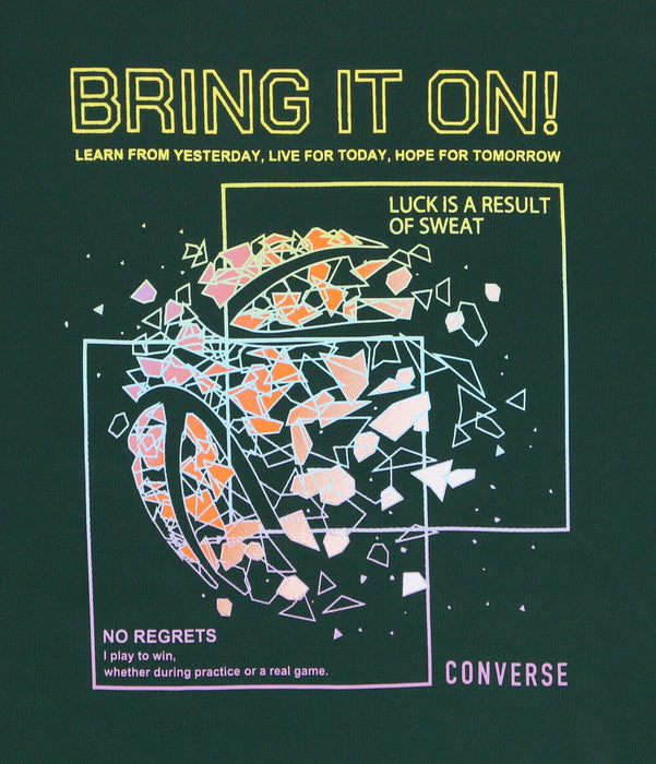 【ネコポス送料無料】コンバースCONVERSEバスケットボールジュニアJRプリントロングスリーブシャツ長袖ロングTシャツCB452355L