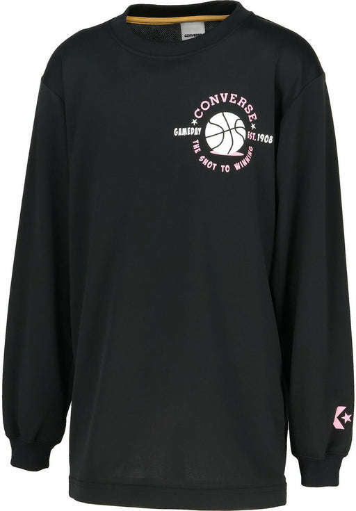 【ネコポス送料無料】コンバースCONVERSEバスケットボールジュニアJRプリントロングスリーブシャツ長袖ロングTシャツCB452360L