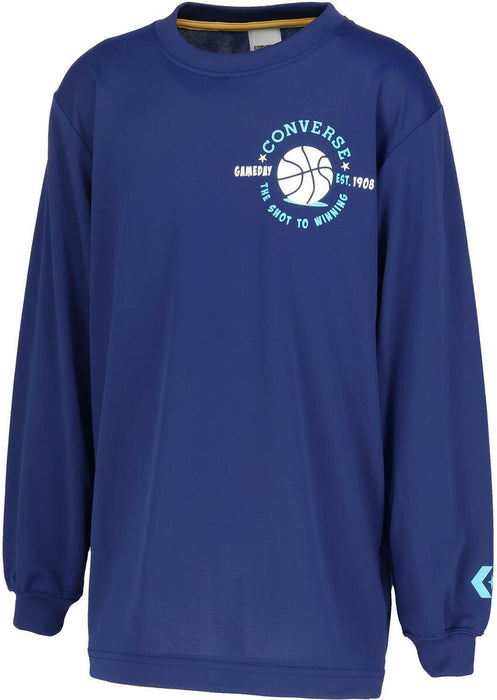 【ネコポス送料無料】コンバースCONVERSEバスケットボールジュニアJRプリントロングスリーブシャツ長袖ロングTシャツCB452360L