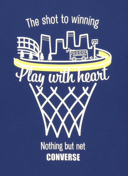 【ネコポス送料無料】コンバースCONVERSEバスケットボールジュニアJr.プリントTシャツ半袖CB4613511100