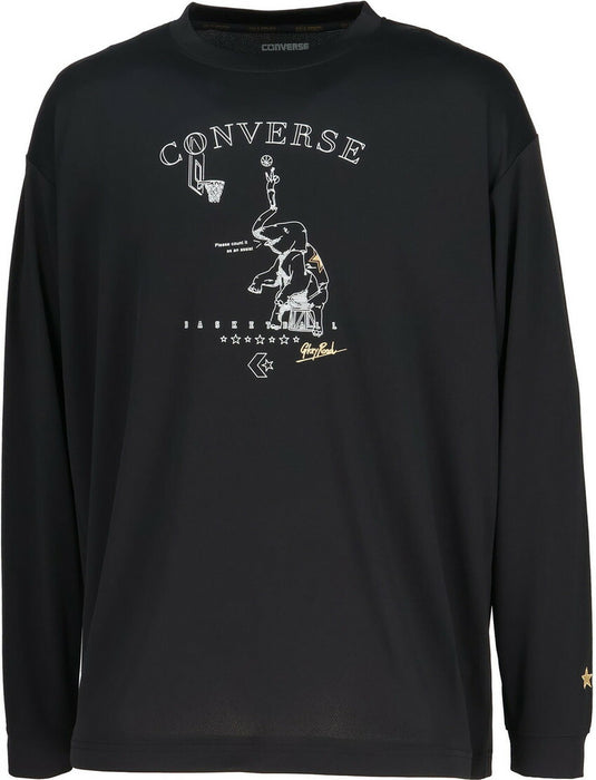 【ネコポス送料無料】コンバースCONVERSEバスケットボールメンズレディースゴールドシリーズプリントロングスリーブシャツ長袖ロンTCBG252356L