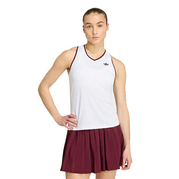 アディダスadidasテニスタンクトップレディース大人クラシックスクライマクールピケニットパイピングレイヤリングCK384