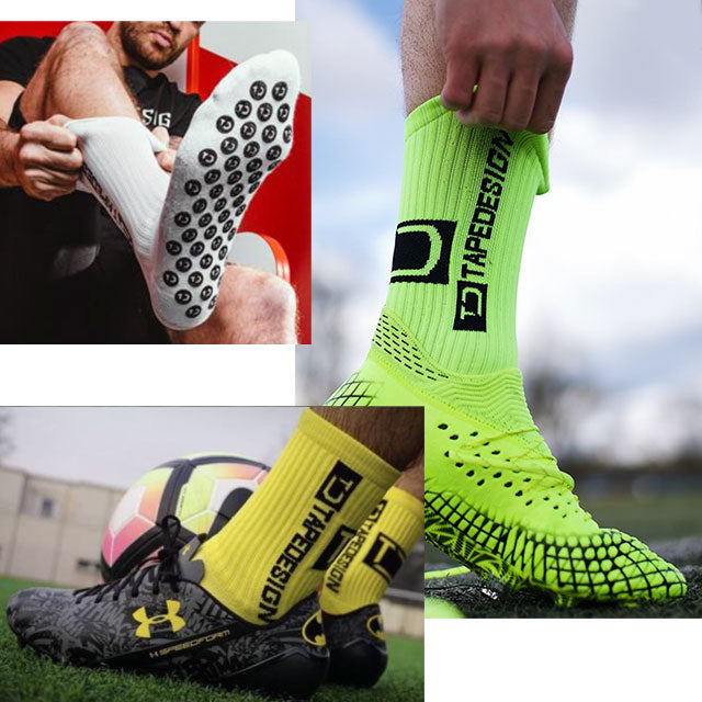 テープデザインTAPEDESIGNクラシックショートサッカーストッキンググリップソックスフットサルショートソックス滑り止め