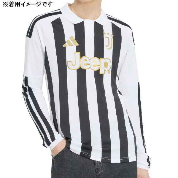 ユベントスJUV2026-07レプリカホームユニフォーム長袖CN696-KC1316サッカーホワイトブラックアディダスadidas