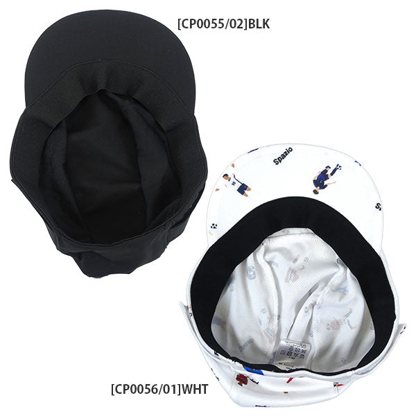 【ネコポス対応可】スパッツィオspazioジュニアキャップロゴキャップ総柄キャップCP0055CP0056サッカーフットサル帽子接触冷感吸水速乾