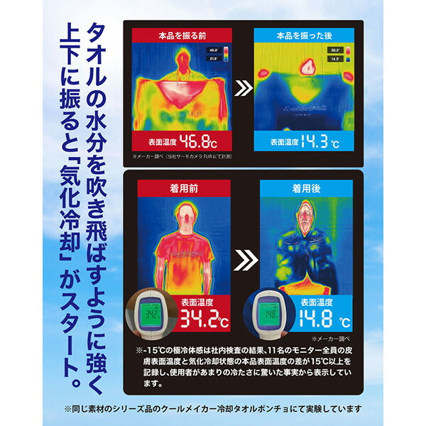 【ネコポス送料無料】アクティバイタルActivitalクールメイカー冷却タオルポンチョCRI1001サッカーフットサルリバーシブル145×95cm