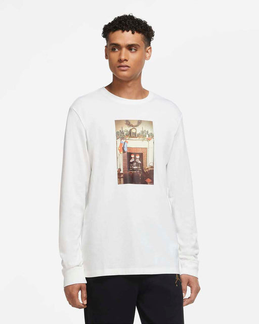 ジョーダンメンズ大人バスケットボールウェアジャンプマンチムニークルーネック長袖TシャツCV1745-100