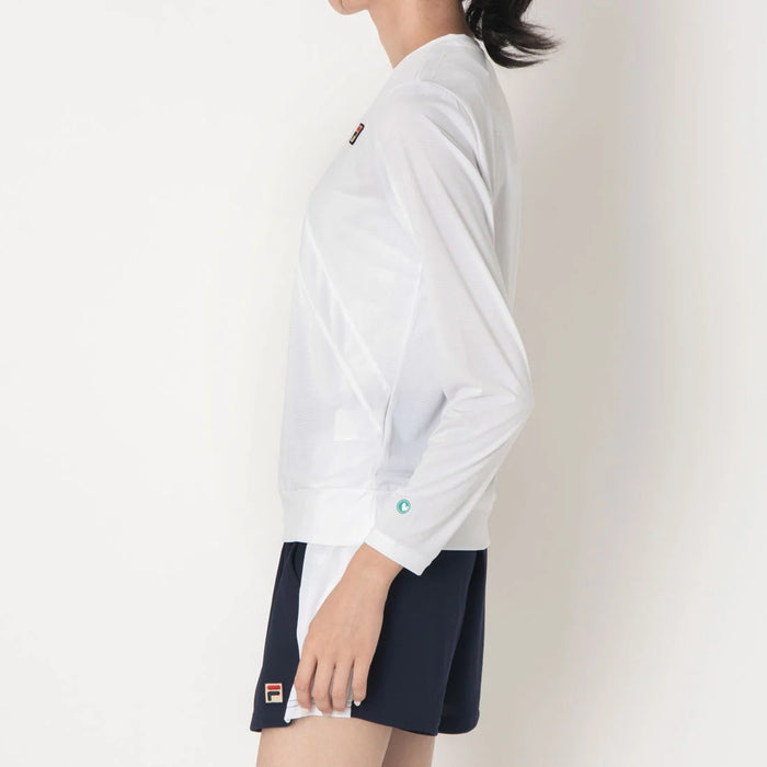 フィラFILAテニスウェア長袖TシャツロングTシャツロングスリーブシャツレディース大人練習着トップス部活動ラケットスポーツ日差し屋外CZ6FGW008