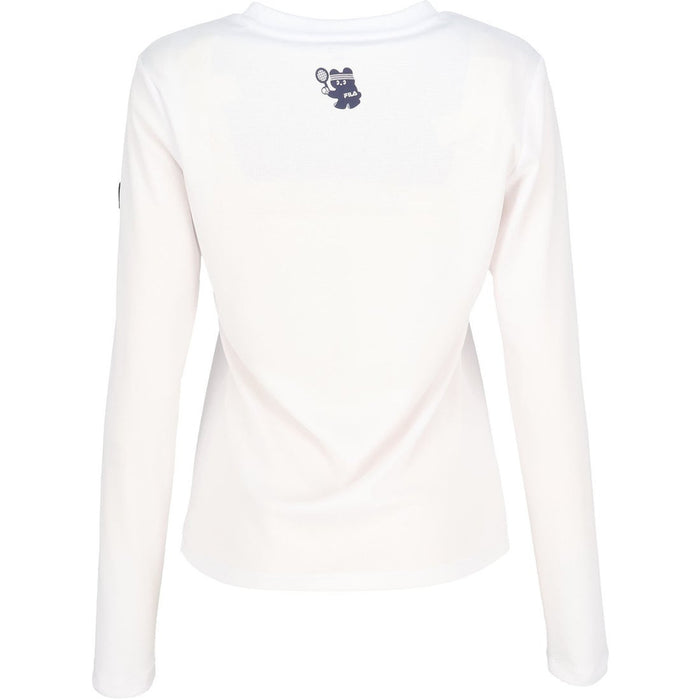 フィラFILAテニスウェア長袖Tシャツレディース大人LongSleeveGraphicT-shirtロングスリーブグラフィックティーシャツロゴストレッチCZ6FGW025