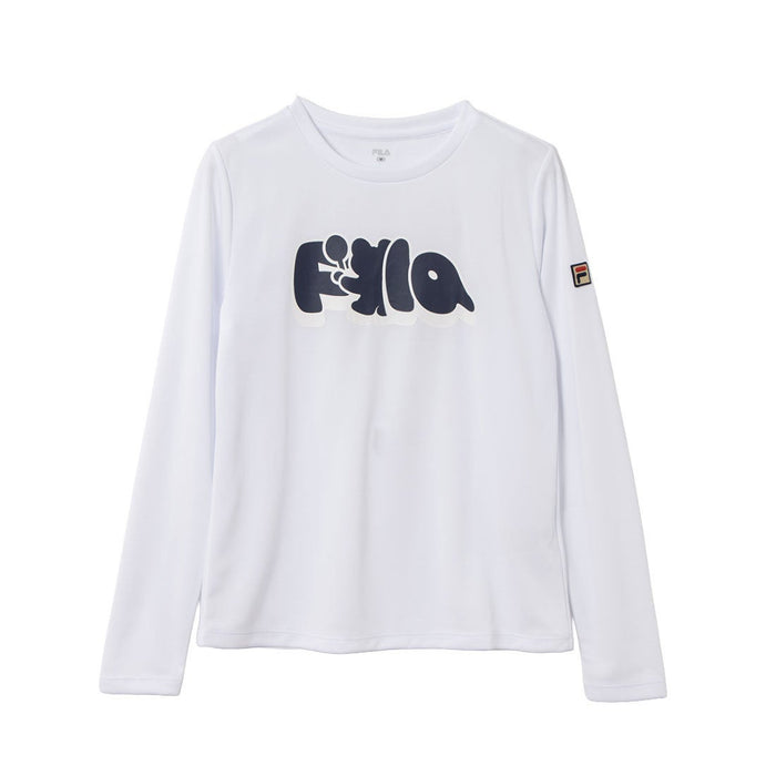 フィラFILAテニスウェア長袖Tシャツレディース大人LongSleeveGraphicT-shirtロングスリーブグラフィックティーシャツロゴストレッチCZ6FGW025