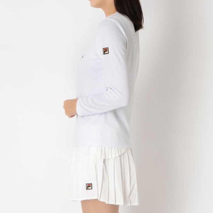 フィラFILAテニスウェア長袖Tシャツレディース大人LongSleeveGraphicT-shirtロングスリーブグラフィックティーシャツロゴストレッチCZ6FGW025