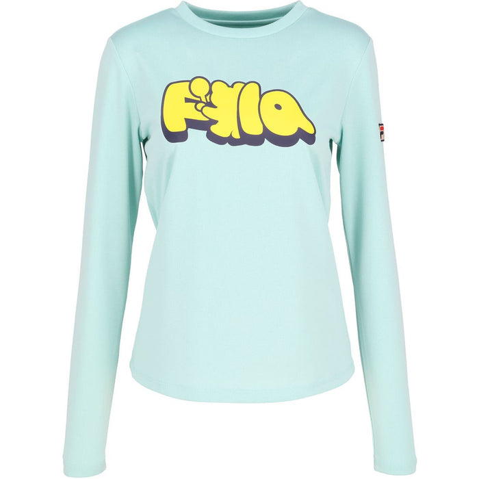 フィラFILAテニスウェア長袖Tシャツレディース大人LongSleeveGraphicT-shirtロングスリーブグラフィックティーシャツロゴストレッチCZ6FGW025