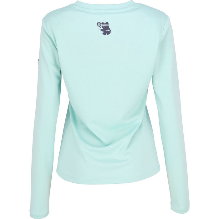 フィラFILAテニスウェア長袖Tシャツレディース大人LongSleeveGraphicT-shirtロングスリーブグラフィックティーシャツロゴストレッチCZ6FGW025