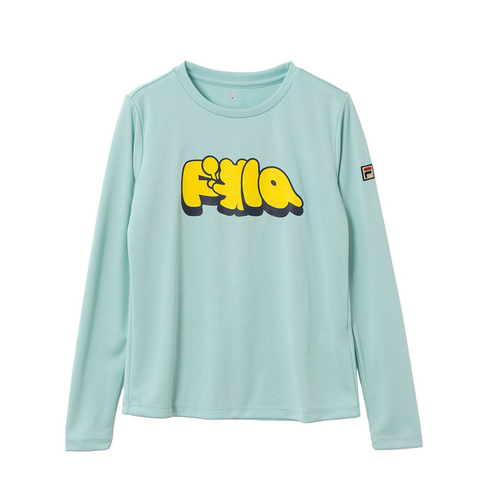 フィラFILAテニスウェア長袖Tシャツレディース大人LongSleeveGraphicT-shirtロングスリーブグラフィックティーシャツロゴストレッチCZ6FGW025