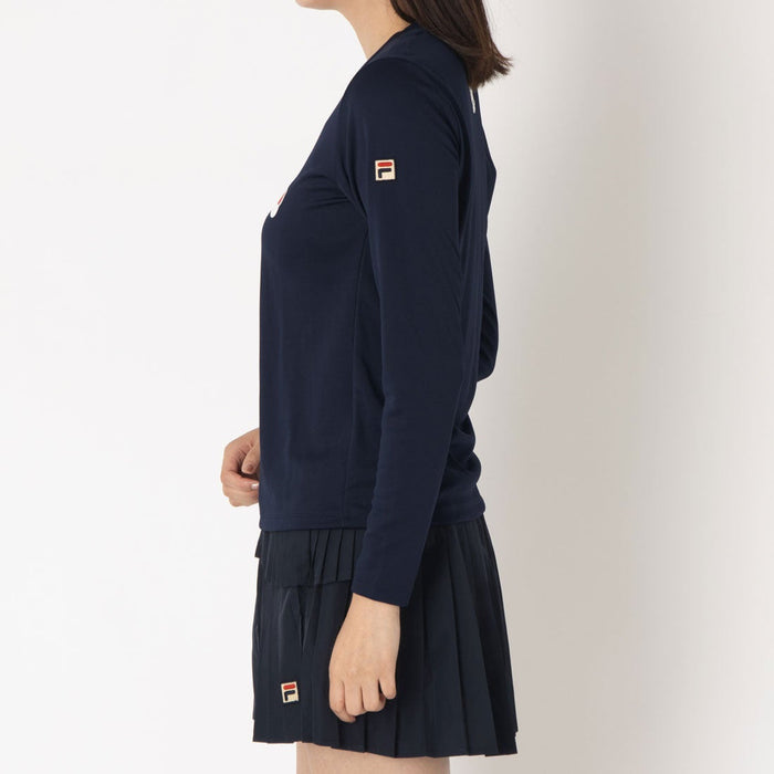 フィラFILAテニスウェア長袖Tシャツレディース大人LongSleeveGraphicT-shirtロングスリーブグラフィックティーシャツロゴストレッチCZ6FGW025