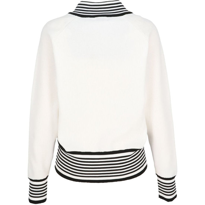 フィラFILAテニスウェアセーターレディース大人V-neckSweaterブイネックセーターVネックニット薄手12G畔編みポリエステルCZ6FGW048