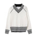 フィラFILAテニスウェアセーターレディース大人V-neckSweaterブイネックセーターVネックニット薄手12G畔編みポリエステルCZ6FGW048