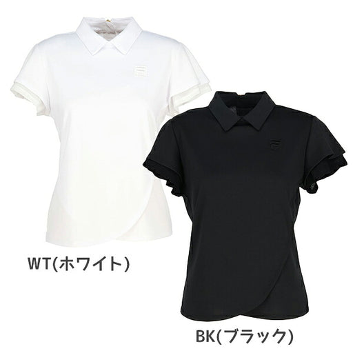 フィラFILAテニスウェアポロシャツレディース大人PoloShirtメッシュフレアティアードバックファスナードライタッチCZ6FGW050