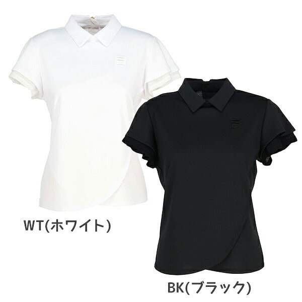 フィラFILAテニスウェアポロシャツレディース大人PoloShirtメッシュフレアティアードバックファスナードライタッチCZ6FGW050