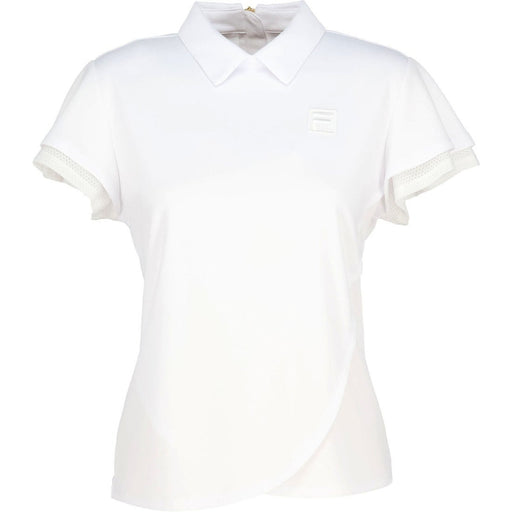 フィラFILAテニスウェアポロシャツレディース大人PoloShirtメッシュフレアティアードバックファスナードライタッチCZ6FGW050