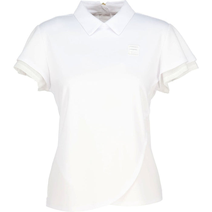 フィラFILAテニスウェアポロシャツレディース大人PoloShirtメッシュフレアティアードバックファスナードライタッチCZ6FGW050