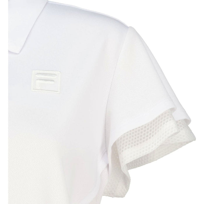 フィラFILAテニスウェアポロシャツレディース大人PoloShirtメッシュフレアティアードバックファスナードライタッチCZ6FGW050