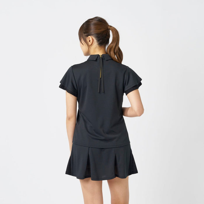 フィラFILAテニスウェアポロシャツレディース大人PoloShirtメッシュフレアティアードバックファスナードライタッチCZ6FGW050