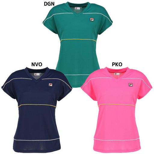 【ネコポス送料無料】フィラFILAレディーステニスウエアーシャツテニスウエアーシャツゲームシャツ半袖CZ6SGW016