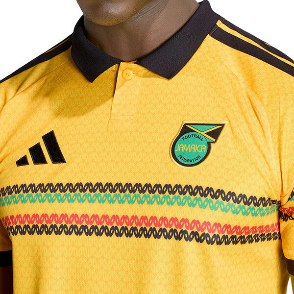 ジャマイカ代表JAM2026×ボブ・マーリーレプリカホームユニフォームDG859-KD0959サッカー半袖ボールドゴールドアディダスadidas