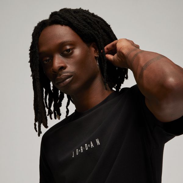 【ネコポス送料無料】ナイキNIKEバスケットボールTシャツナイキジョーダンEMBJORDANAIRS/Sクルーブラック