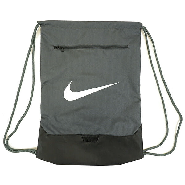 【ネコポス送料無料】ナイキNIKEブラジリア9.5トレーニングジムサックDM3978-068サッカーフットサルナップサック18Lアイアングレー