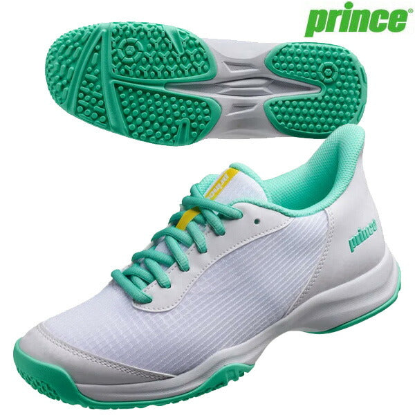【ショップ限定エントリーでさらに+9倍】プリンスPrinceレディーステニスシューズクレーグラスサンド用DPS403-374ホワイト3E相当