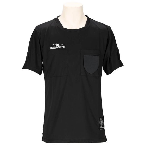 【ネコポス送料無料】ダウポンチdalponte半袖レフェリーシャツDPZ0103サッカーフットサル審判用ブラックメンズ