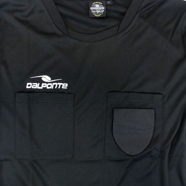 【上下セット】ダウポンチdalponte半袖レフェリーシャツパンツDPZ0103DPZ0105サッカーフットサル審判用シャツパンツブラックメンズ
