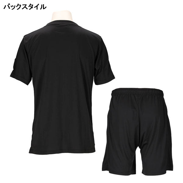 【上下セット】ダウポンチdalponte半袖レフェリーシャツパンツDPZ0103DPZ0105サッカーフットサル審判用シャツパンツブラックメンズ